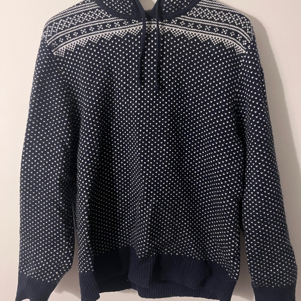 J. Crew Factory/Mercantile Hooded Crewneck Sweater - Fair-aisle - Size Large